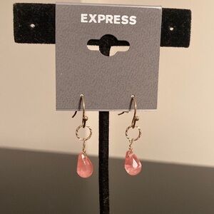 Express Gold and Pink Drop Earrings